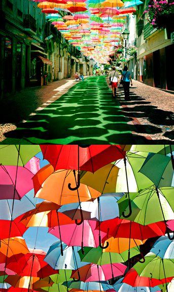 Coloured Umbrellas